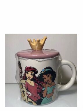 NEW Disney Princess Mug with Crown Lid